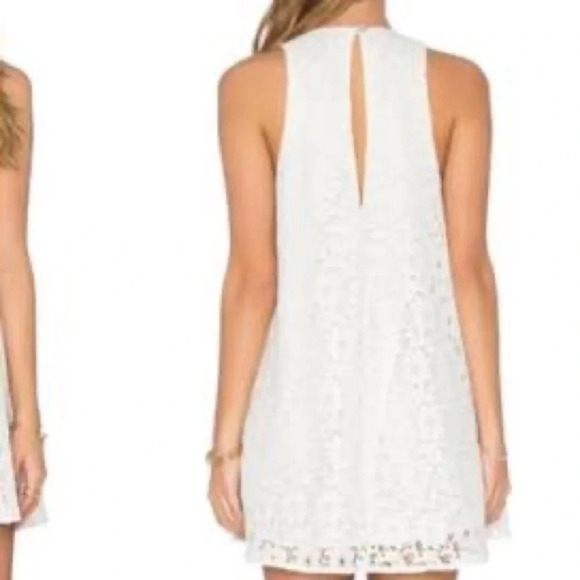 Show me your mumu Ritzy mini white lace dress. Keyhole back, size medium - Picture 3 of 16